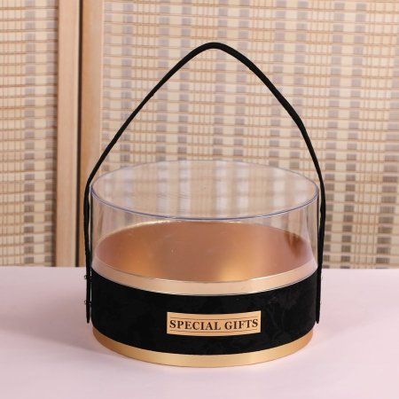 G11 صندوق مدور داير مخمل مع يد